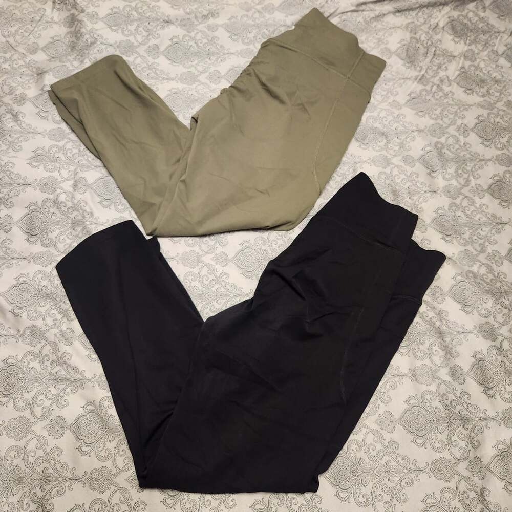 Halara UltraSculpt High Waisted Tummy Control Leggings bundle of two
